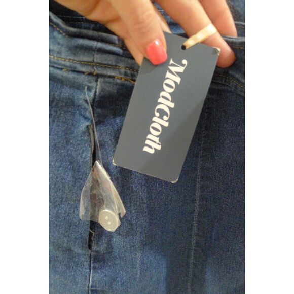 Modcloth Denim Kinetic Charms Apron Dress - M - Picture 8 of 10